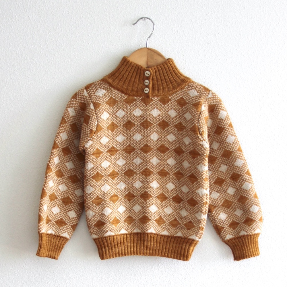 NWT IVER & ISLA 100% MERINO WOOL KNITTED SWEATER SIZE 2YR - MARIGOLD YELLOW